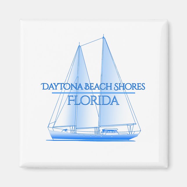 Daytona Beach Shores Coastal Nautical Sailing Sail Magnet (Front)