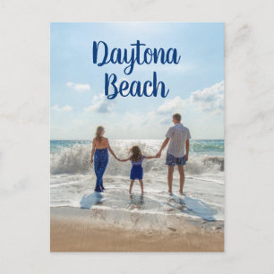 Daytona Beach Souvenir Sand Surf and Family Travel Postcard
