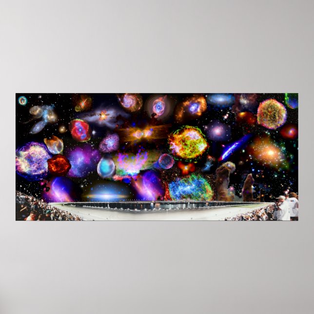 Daytona Speedway with Chandra Telescope Sky Poster (Front)