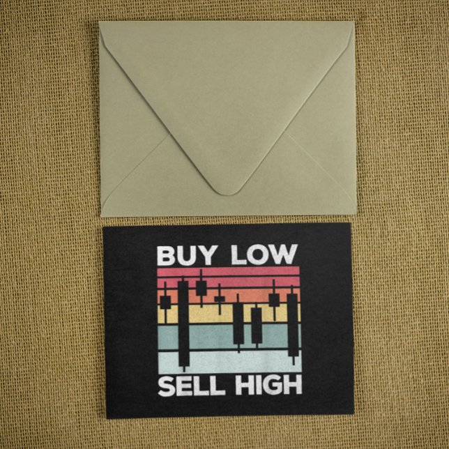 Daytrading Buy low sell high Candlesticks  Postcard (Daytrading Buy low sell high Candlesticks Postcard)