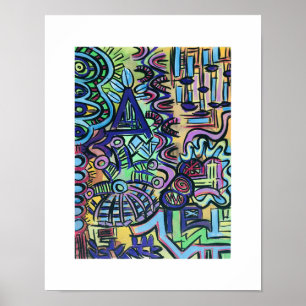 Daytripper-Hand Painted Abstract Art Poster