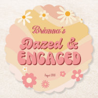 Dazed and engaged groovy retro daisy bachelorette
