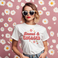Dazed and engaged groovy retro daisy bachelorette
