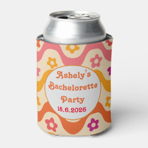 Dazed and Engaged retro 70s Bachelorette custom Can Cooler