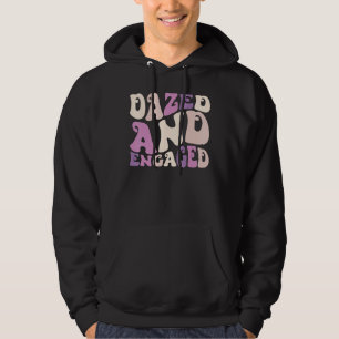 Dazed And Engaged Retro Bachelorette Party Bride B Hoodie
