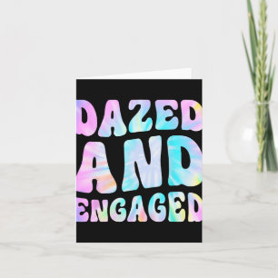 Dazed And Engaged Tie Dye Bride Squad Bachelorette Card