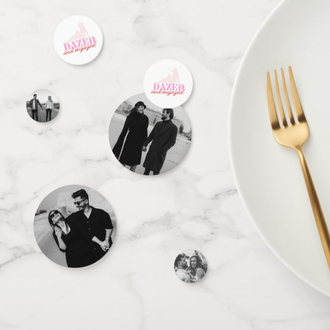 Dazed & Engaged Bachelorette Party Photo Confetti (Group)