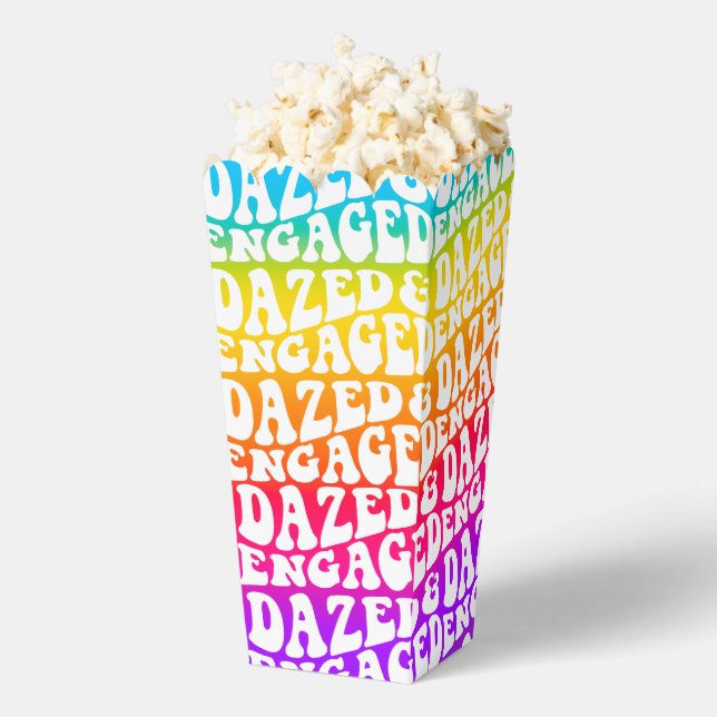 Dazed Engaged Colourful Gradient  Favour Box (Popped)