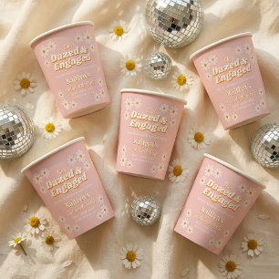 Dazed & Engaged Groovy 70s Bachelorette Party Paper Cups