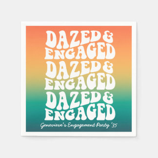 Dazed Engaged Retro Typography Napkin