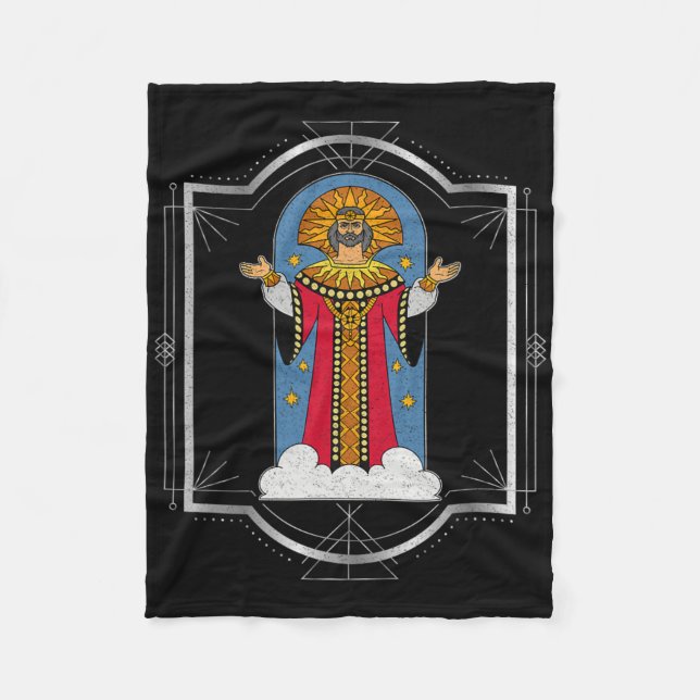 Dazhbog Ancient Mythological Slavic Paganism Russi Fleece Blanket (Front)