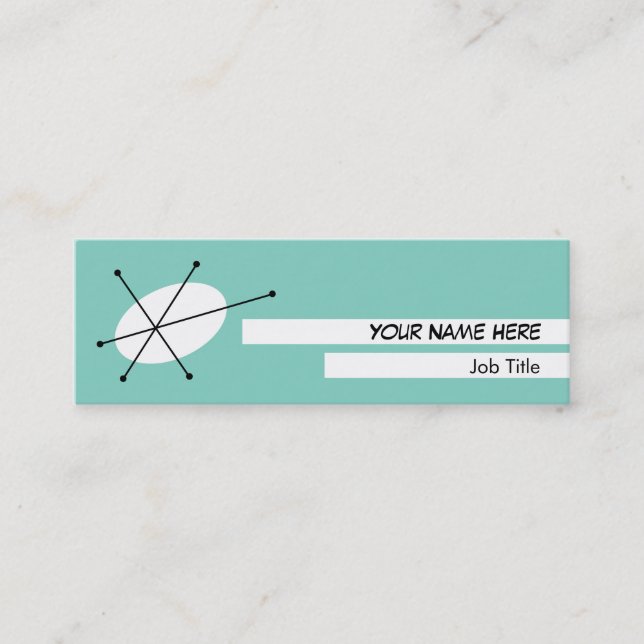 Dazzle Blue business card skinny white (Front)