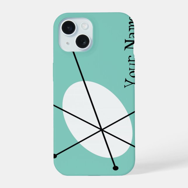 Dazzle Blue 'Your Name' iPhone case (Back)