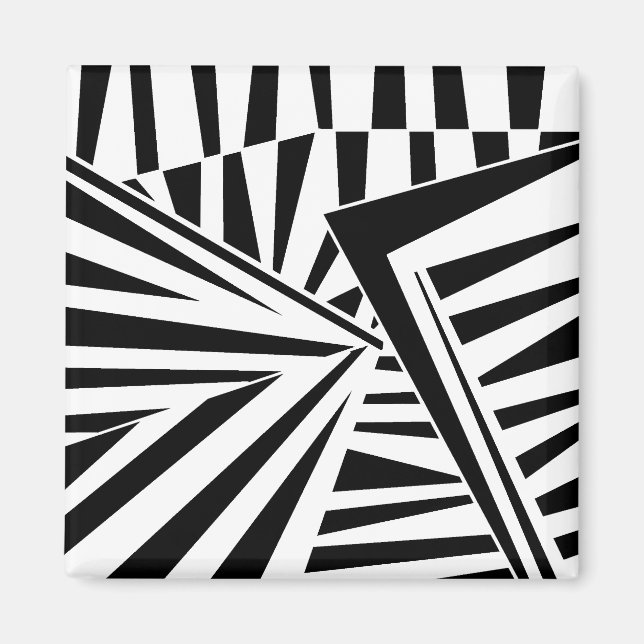 dazzle camouflage(black) magnet (Front)