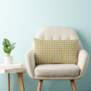 Dazzle Check green back lumbar Cushion