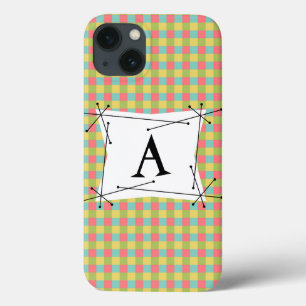 Dazzle Check 'Monogram' iPad case vertical