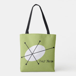 Dazzle Green text all over tote Bag
