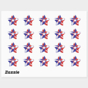 Dazzle Me Patriotic Red White Blue Star Stickers