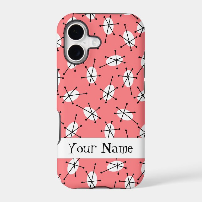 Dazzle Multi Pink 'Name' iPhone case (Back)