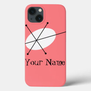 Dazzle Pink 'Name' iPad case vertical