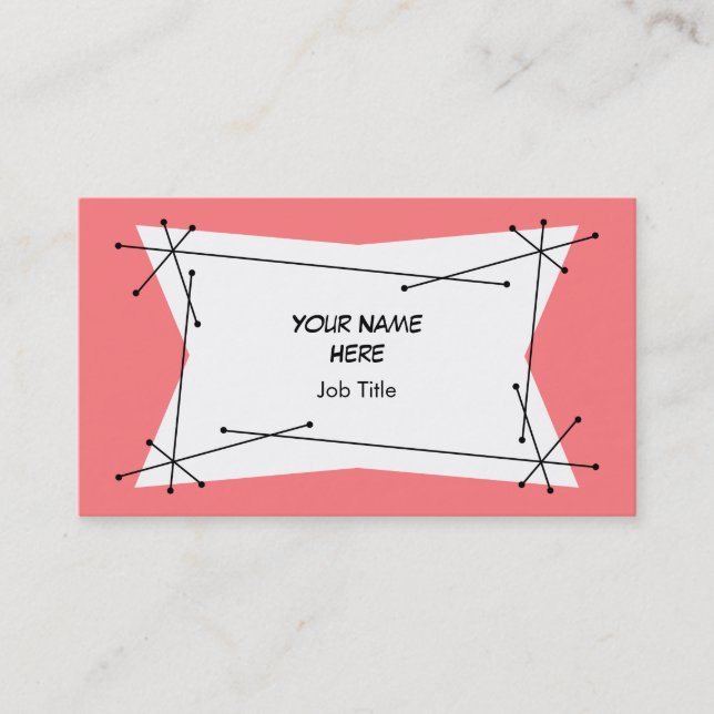 Dazzle Plaque Pink business card (Front)