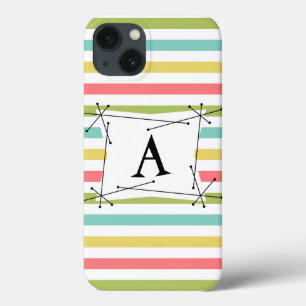 Dazzle Stripe Classic 'Monogram' iPad case