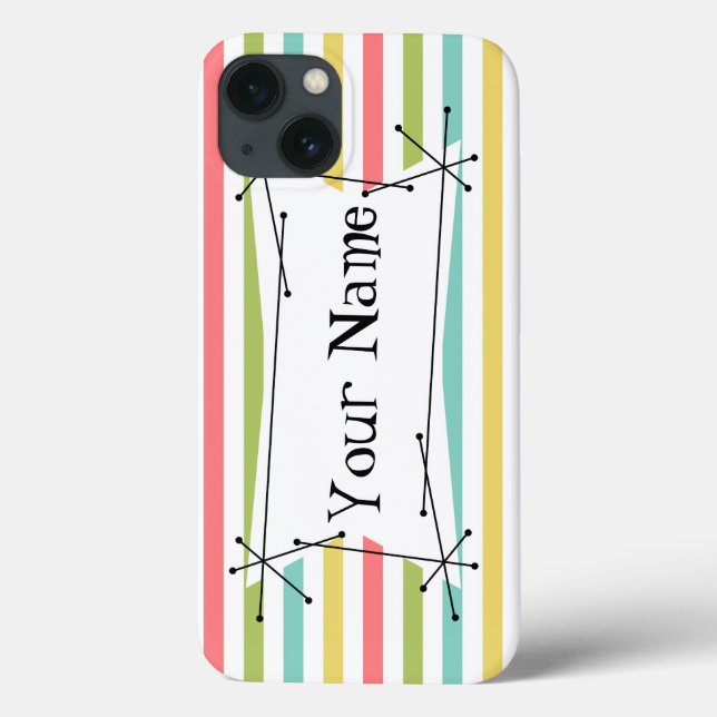 Dazzle Stripe Classic Name iPad Mini horizontal Case-Mate iPhone Case (Back)