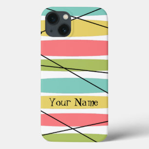 Dazzle Stripe 'Name' iPad case