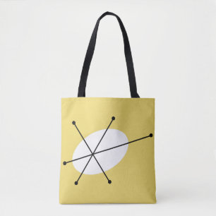 Dazzle Yellow all over tote black back Bag