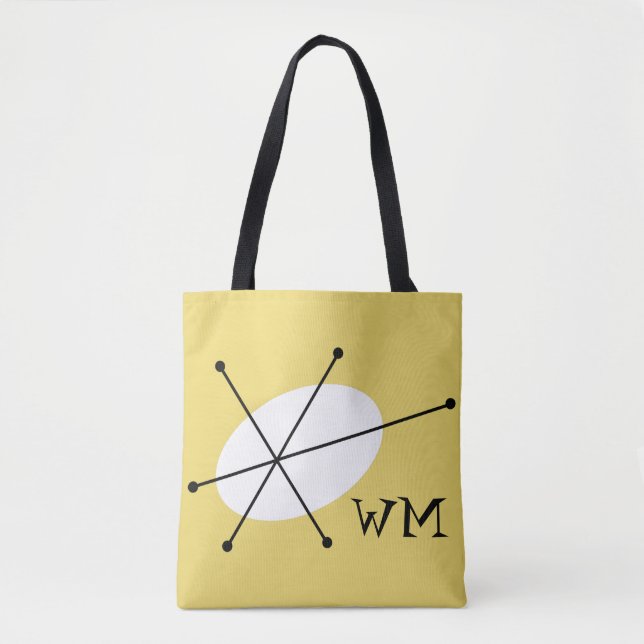 Dazzle Yellow monogram all over tote Bag (Front)