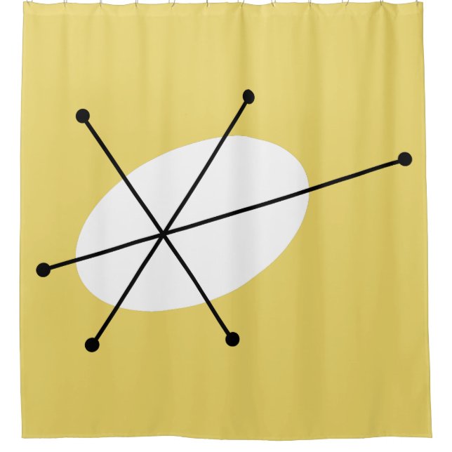 Dazzle Yellow shower curtain (Front)