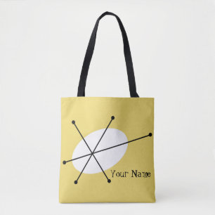 Dazzle Yellow text all over tote Bag