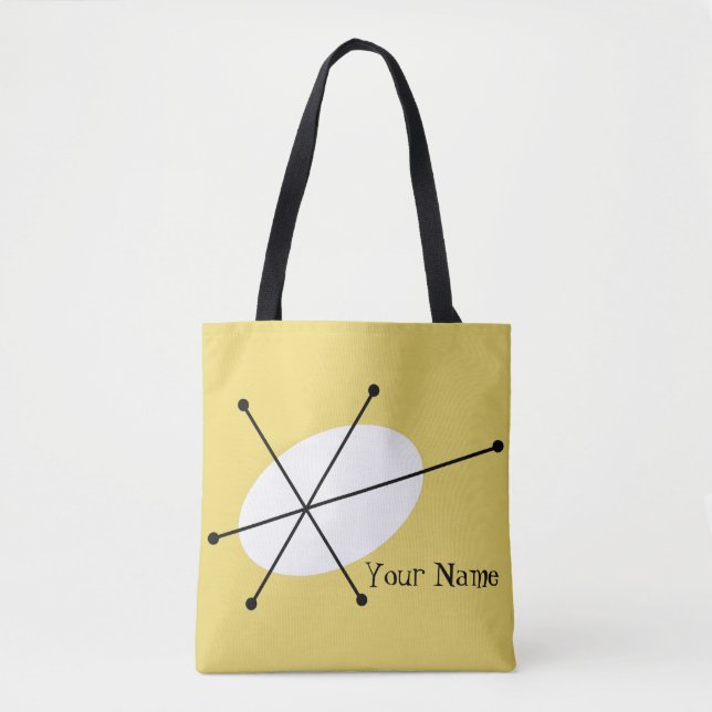 Dazzle Yellow text all over tote Bag (Front)