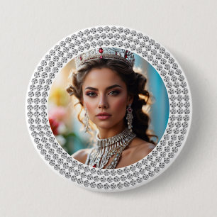 Dazzled Dreams Pageant Button Photo Pin