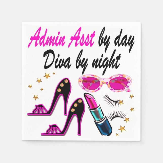 DAZZLING ADMIN ASST DIVA NAPKIN (Front)