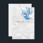 Dazzling Blue Bird & Floral Wedding Advice Cards<br><div class="desc">Stylish and elegant Dazzling Blue Bird & Floral Wedding Advice & Wishes Cards.</div>