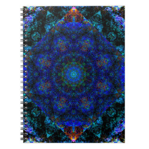 Dazzling Blue Bohemian Kaleidoscope, Notebook