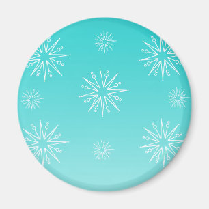 Dazzling Christmas Stars Magnet, Turquoise Magnet