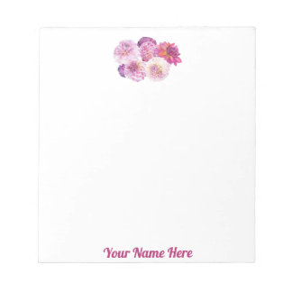 Dazzling Dahlia Personalized Notepad