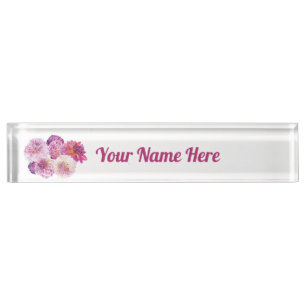 Dazzling Dahlias Personalized  Nameplate