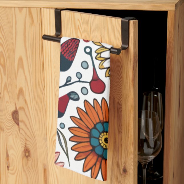 Dazzling Daisy Delight: A Floral Fashion Favorite Tea Towel (Thirds Fold)