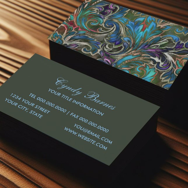Dazzling Damask Business Card (Creator Uploaded)