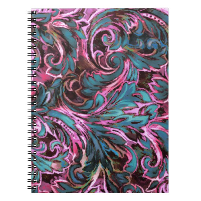 Dazzling Damask Spiral Notebook (Front)