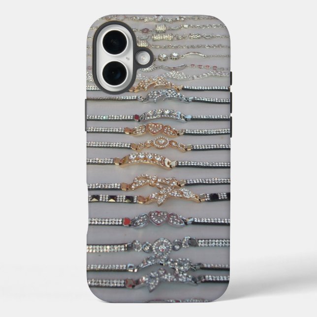 Dazzling Decorated Diamond Chain Artwork Jewellery Case-Mate iPhone Case (Back)