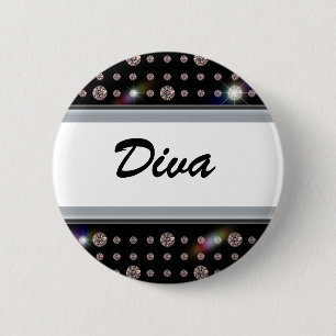 Dazzling Diamond 500 6 Cm Round Badge