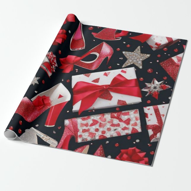 Dazzling Diva Elegance Wrapping Paper (Unrolled)