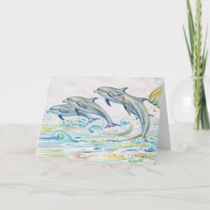 Dazzling Dolphins Greeting Card