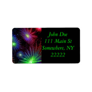 Dazzling Fireworks Label