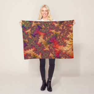 Dazzling Fractal Fleece Blanket