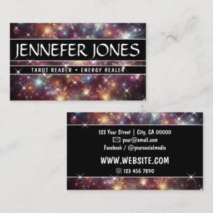 Dazzling Galaxy Nebula Glitter Sparkling Stars  Business Card